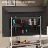 电视移动支可动移电视柜客厅实木推0车低趴艺术架60 11985架寸