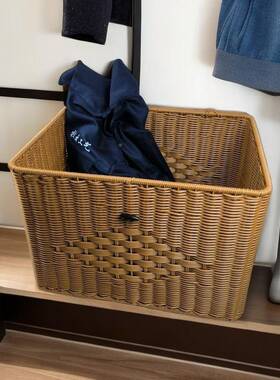 M4仿编S收纳箱特大号间卧室藤衣物箱子手工编NMW衣帽储物箱带盖IN