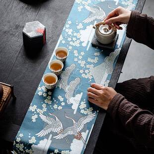 宋锦茶席西阵织云锦茶布025茶茶旗台茶几垫桌布新茶巾式桌旗中禅