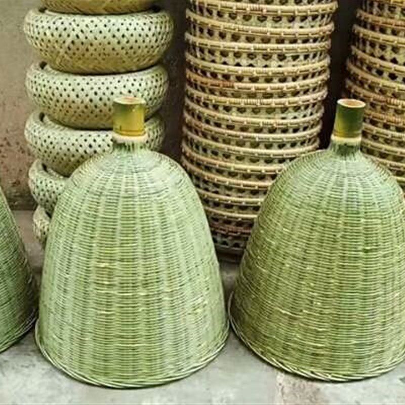 竹编竹制品手工竹编收蜂笼捕蜂笼招蜂笼加大竹编捕蜂器蜜蜂透气