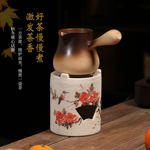 罐罐茶电陶炉围炉煮茶壶新款煮茶器烤奶茶粗陶泡茶壶煮茶炉电茶炉