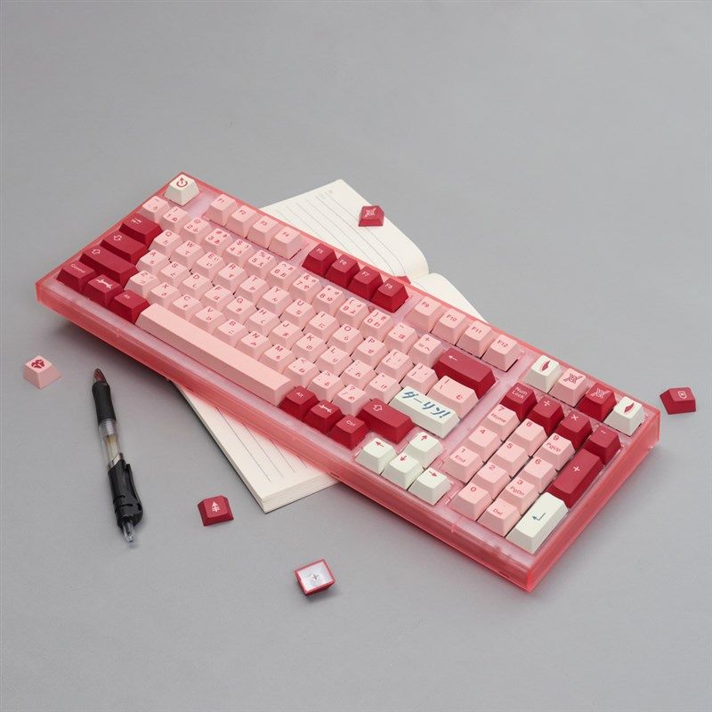 GMK Darling达令键帽粉/蓝色PBT热升华129键樱桃原厂适配机械键盘