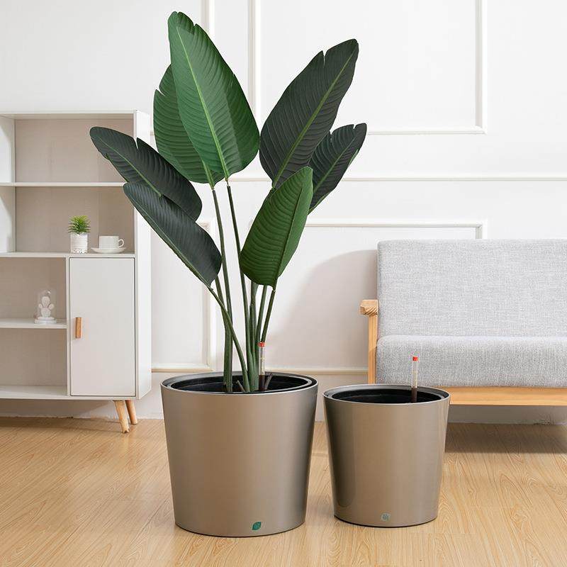 北欧风圆形特大号天堂鸟绿萝室内落地自吸水花盆商场饭店专用花盆,鲜花速递/花卉仿真/绿植园艺,割草机/草坪机,淘宝优惠券,粉丝福利购,淘宝优惠卷