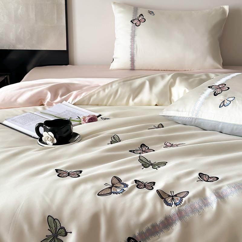 轻奢风蝴蝶夏季80S兰精天丝四件套冰丝裸睡床单被套少女床上用品,鲜花速递/花卉仿真/绿植园艺,割草机/草坪机,淘宝优惠券,粉丝福利购,淘宝优惠卷