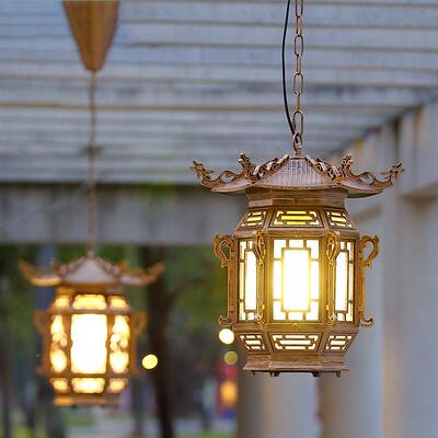 屋檐吊灯新中式复古大门花园走廊亭子户外防水阳台凉亭室外庭院灯