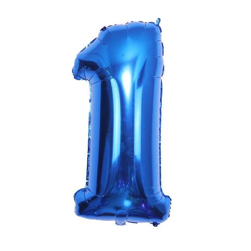 32 inch Blue Number Foil Balloon Digital 0 to 9 Helium Ballo