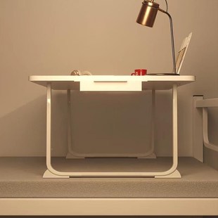 床上小桌子书桌电脑桌带台灯可折叠桌升降桌宿舍学习桌家用床边桌