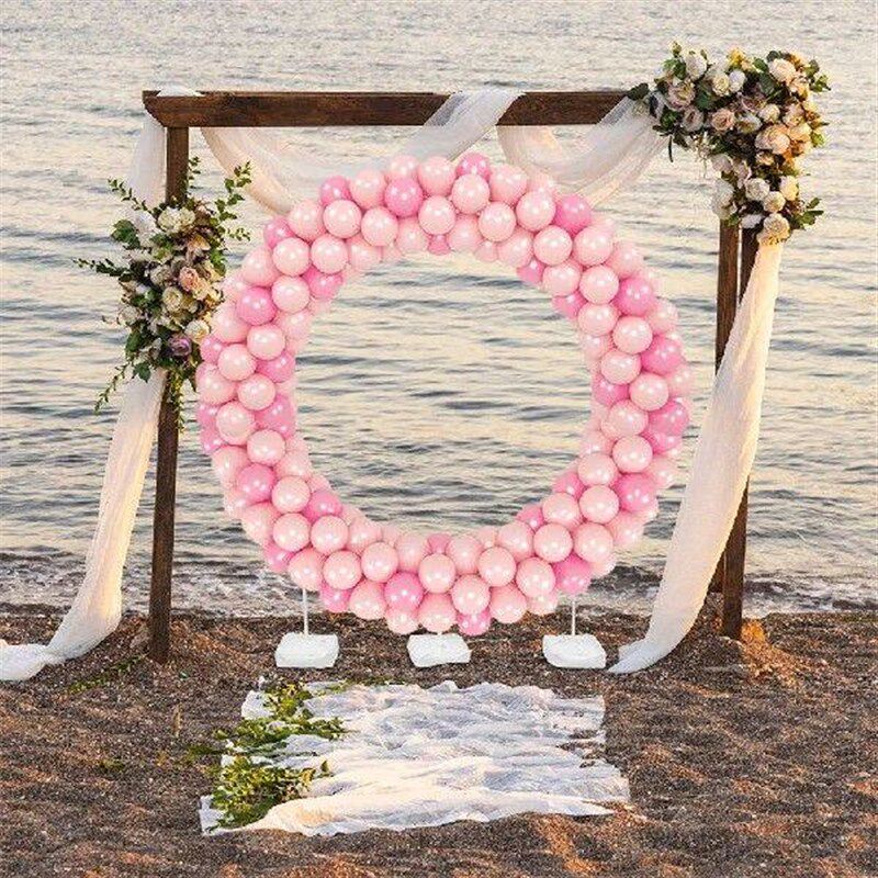 Circular Balloon Arch Kit 180cm Ring with 3 Bases for - 实物图