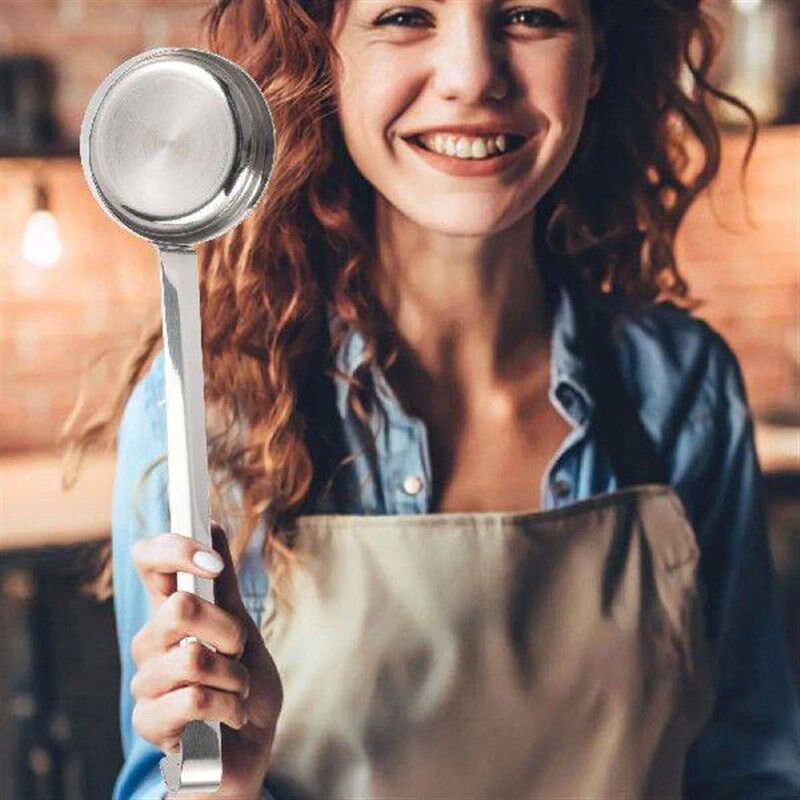 Pizza Sauce Spoon Ladle Stainless Steel Spoons Pour Tomato - 实物图