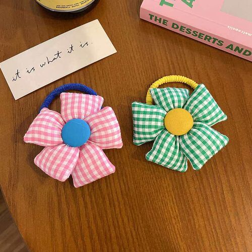 Childrens head rope womens ponytail sunflower cute rubber