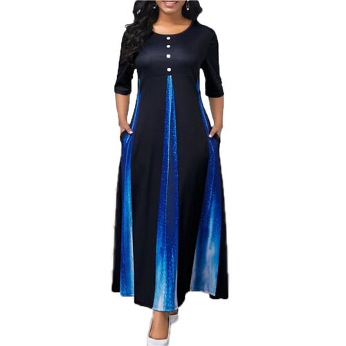 Fashion Women Red Half Sleeve Elegant Round Neck Boho