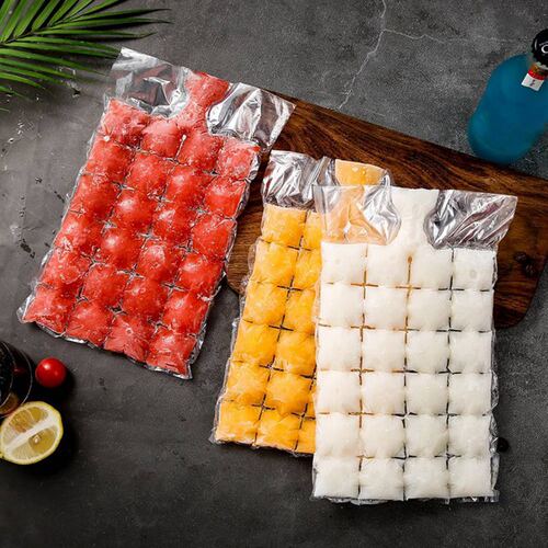 10pcs/pack Ice Cube Mold Disposable Self-Sealing Ice Cube Ba