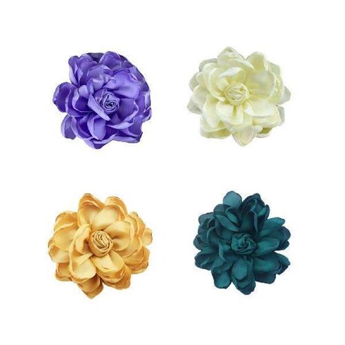Fabric Flower Brooch Corsage Brooch for Women Handmade
