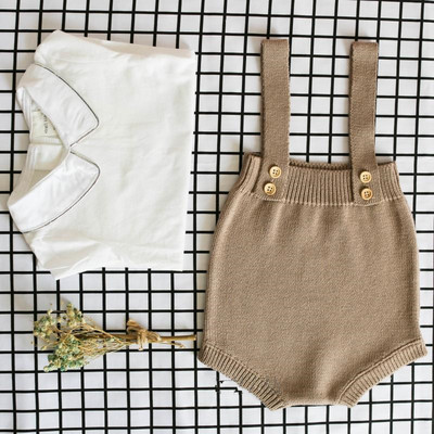 New  Baby Knitting Rompers Cute Overalls Newborn Baby Boys C
