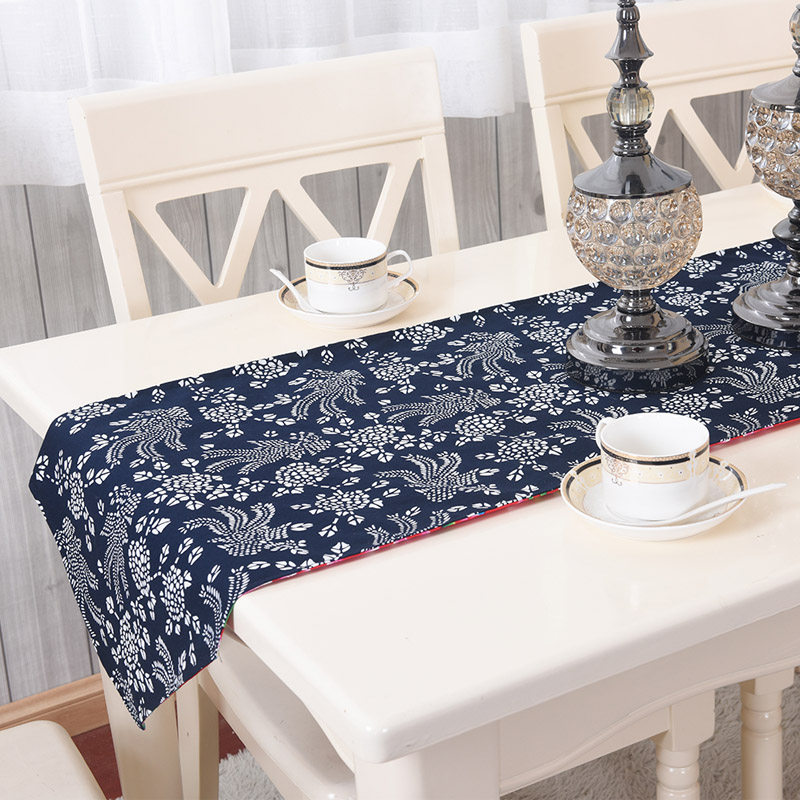 蓝印花布农家乐桌布桌旗 民族风喜庆全棉餐桌布 圆桌布复古台布,居家布艺,桌布,淘宝优惠券,粉丝福利购,淘宝优惠卷