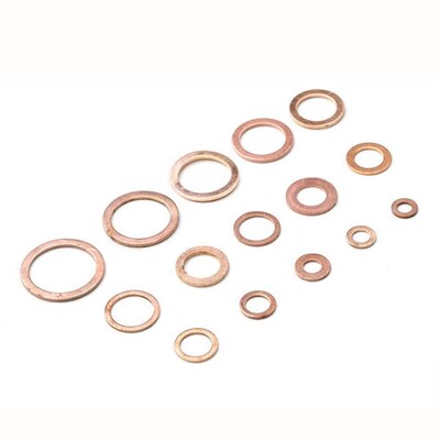 250PCS Flat Ring Washer Gasket M5/6/8/10/12/14/16/18 Solid C
