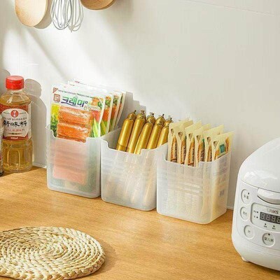 Refrigerator side door storage box for food categorization,