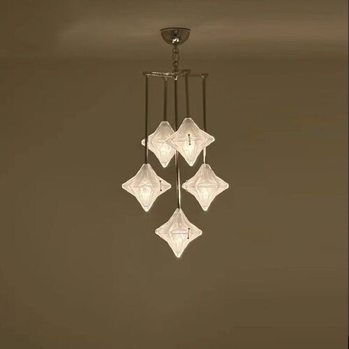 Pu Ling Pu Ling Star Chandelier Art Deco Medium Glass Light