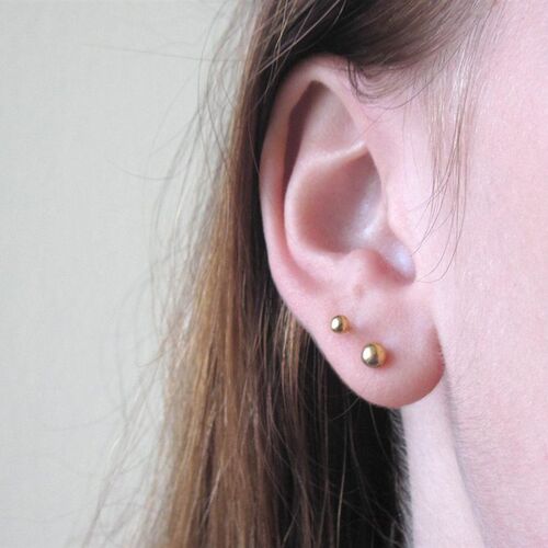 1PC Stainless Steel Heart Ball Moon Labret Stud Lip Ring Ear
