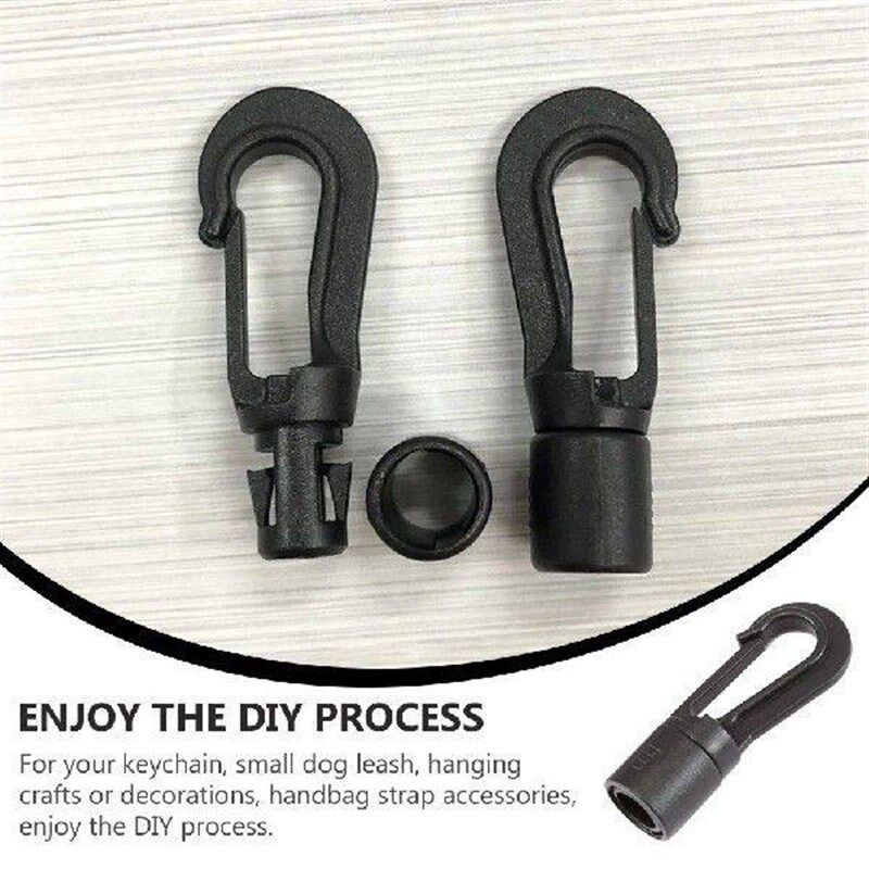 20 Pcs Tent Hooks Robust Trigger Clasp Rotating Design - 实物图