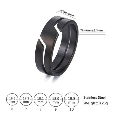 Skyrim Fashion Simple Stainless Steel Couple Ring for Men Wo