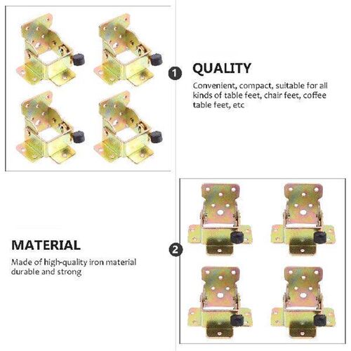 4 Pcs Folding Hinge Shelf Chair Leg Hinges Furniture