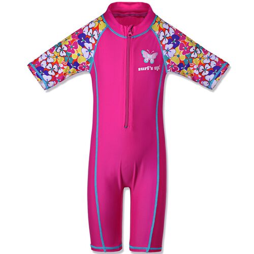 BAOHULU Print Short Sleeve Girls Swimwear One Piece UPF UV50