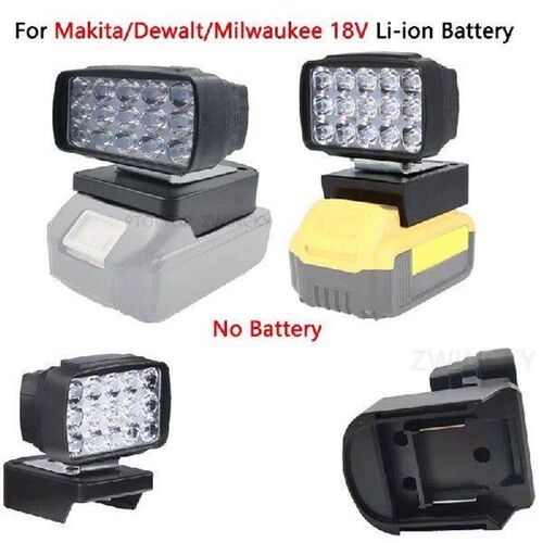 8W 18V LED Lamp Work Light Flashlight For Makita/Dewalt