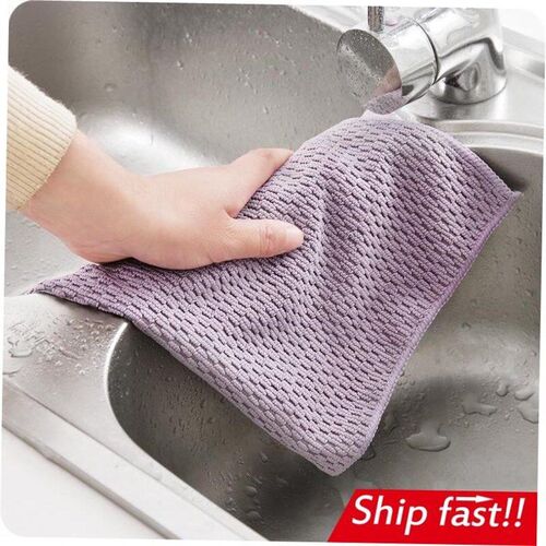 3pcs/set wash towel dish wipe kitchen cleaning cloth cotton