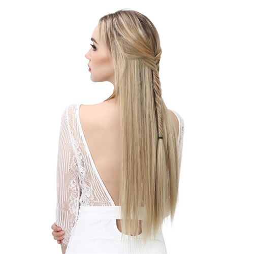 Wig Womens One-piece Free Adjusle Invisible Long Straight H
