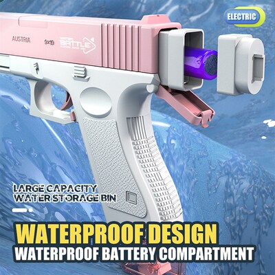 Summer Water Gun Electric Glock Pistol High-pressure Full Au