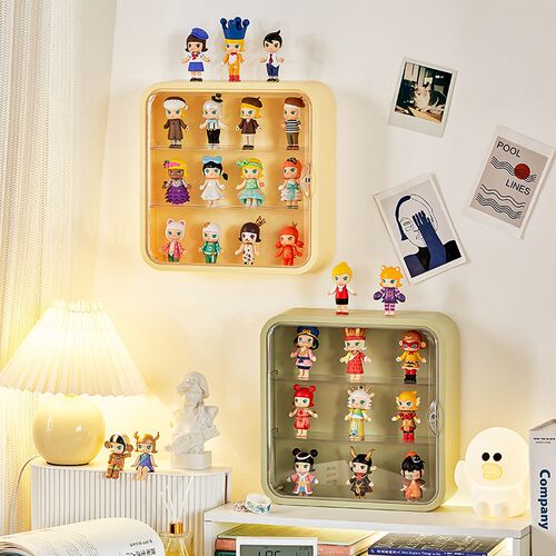 Wall Mounted Showcase Clear Acrylic Blind Box Figures Displa