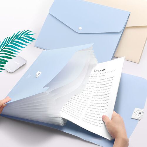 A4/A3/B5 Paper Multi-function 13 Grids Folder Handheld File