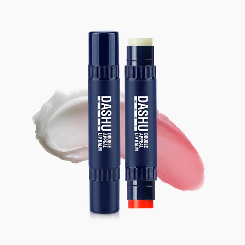 韩国直邮DASHU男士双头润唇膏口红提升气色持久滋润保湿学生