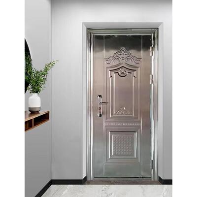 加厚不锈钢门入口门白钢防晒防盗不锈钢门特惠价不锈钢单门阳台门