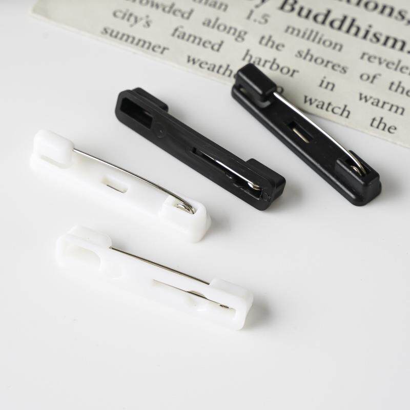 3.7CM白色塑料别针 多规格别针胸卡工牌号别针 白色创意别针现货