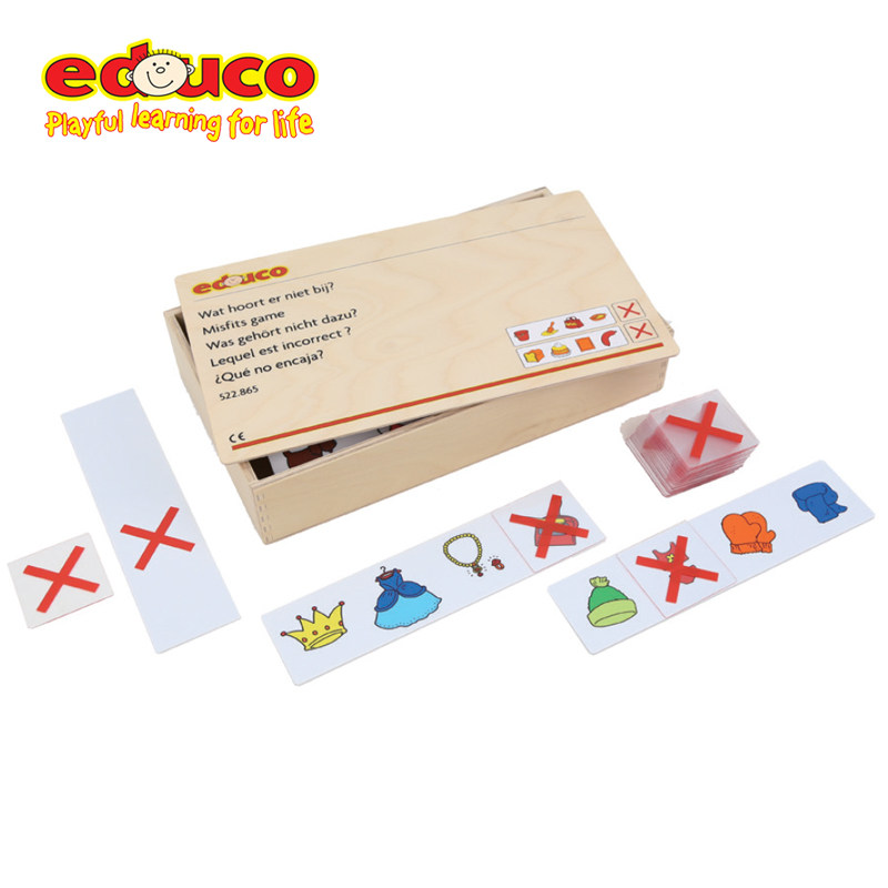 EDUCO 找错游戏盒 逻辑思维训练配对分类 幼儿早教儿童益智玩具4+