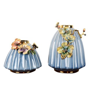 罗比罗丹陶瓷富贵吉祥餐桌花瓶摆件珐琅彩工艺玄关客厅家居饰品