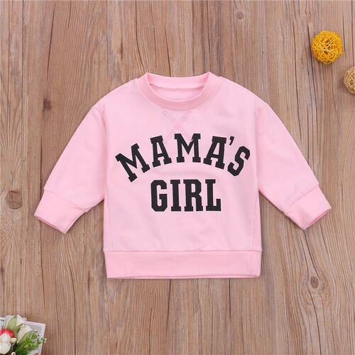 0-4y Autumn Toddler Baby Girls Boys Letter Sweatshirts Tops