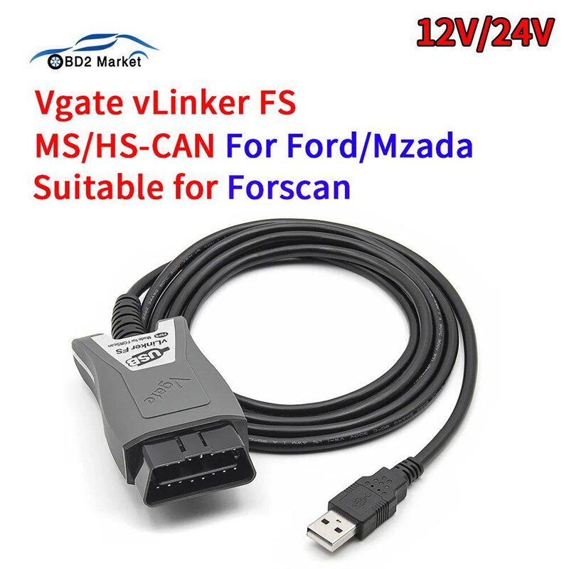 12/24V Vgate vLinker FS ELM327 USB For Ford Full FORScan Fun - 实物图