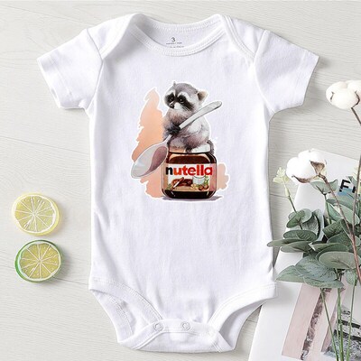 2022 Nutella Printed New Born Baby Boys Girls Clothes Outfit