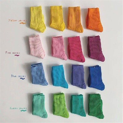 Child Socks 95% Natural Cotton Mid-tube Socks Cute Candy