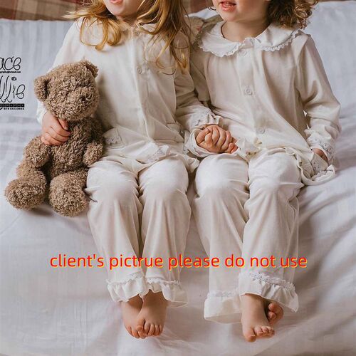 2023 New Matching Girls and Boys Christmas Pyjamas Red Velve