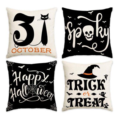 Halloween Pillow Cover Funny Ghost Cushion Pillowcase枕套