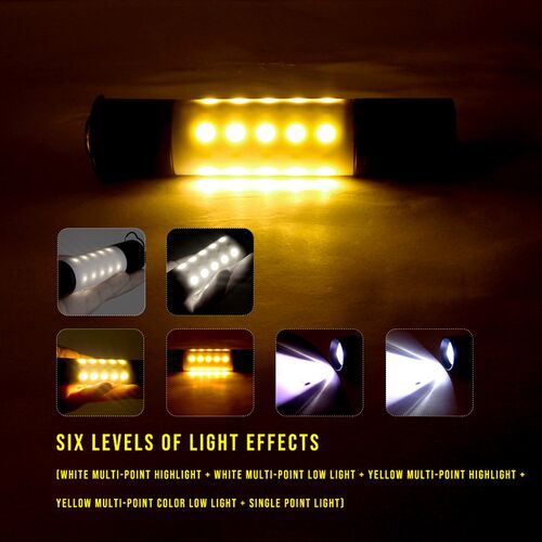 1-5pcs USB Rechargeable Hanging Flashlight Zoomable Aluminum