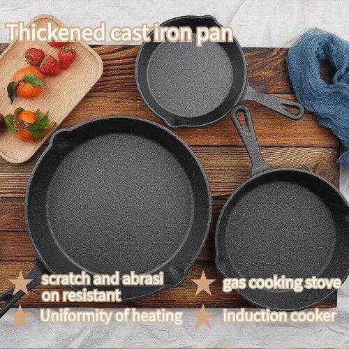 High Quality Natural Material Frying Pan Cast Iron Pan 14cm