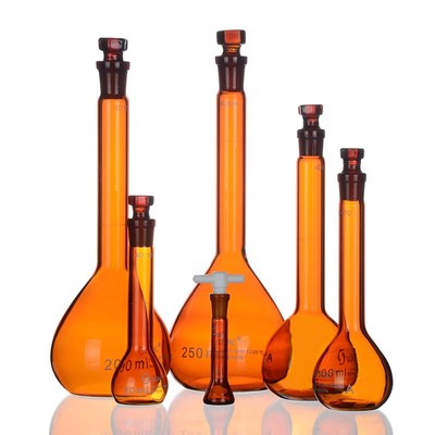 SCRC玻璃容量瓶级过检棕色10 20  ml 1000 0 1000ml