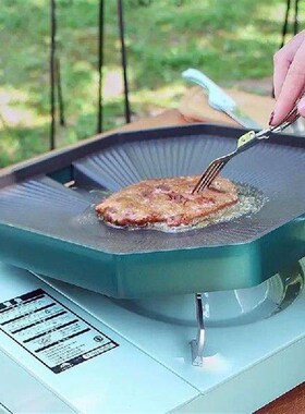 Camping Stove Grill Pan Detachable BBQ Griddle Grilling