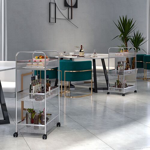 Beauty Cart Trolley Storage Rack Wheel Barber Shop Nail Salo
