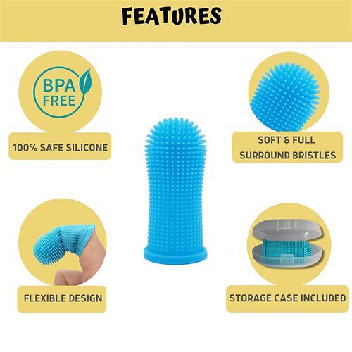 Dog Super Soft Pet Finger Toothbrush Teeth Cleaning Bad Brea